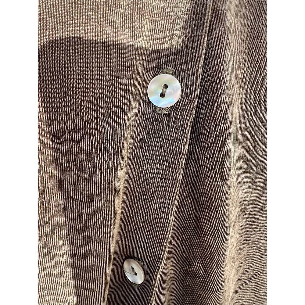 Annie Claire Y2K 90's Vibe Button Down Vintage Top Brown Preppy Friends Size M/L - Picture 4 of 9